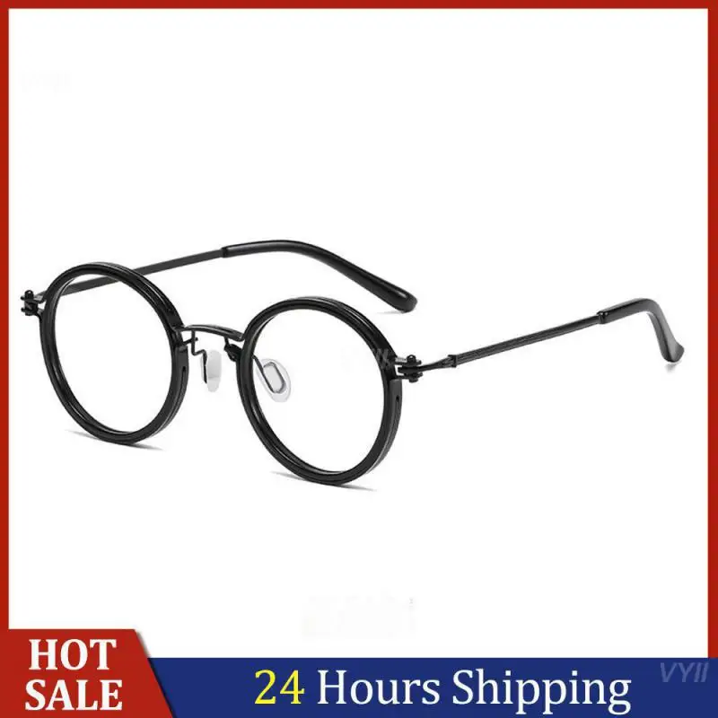 

Wear-resistant Glasses Frames Durable Decompress Nose Bridge Retro Glasses Texture Gloss Lightweight Glasses Light Glasses