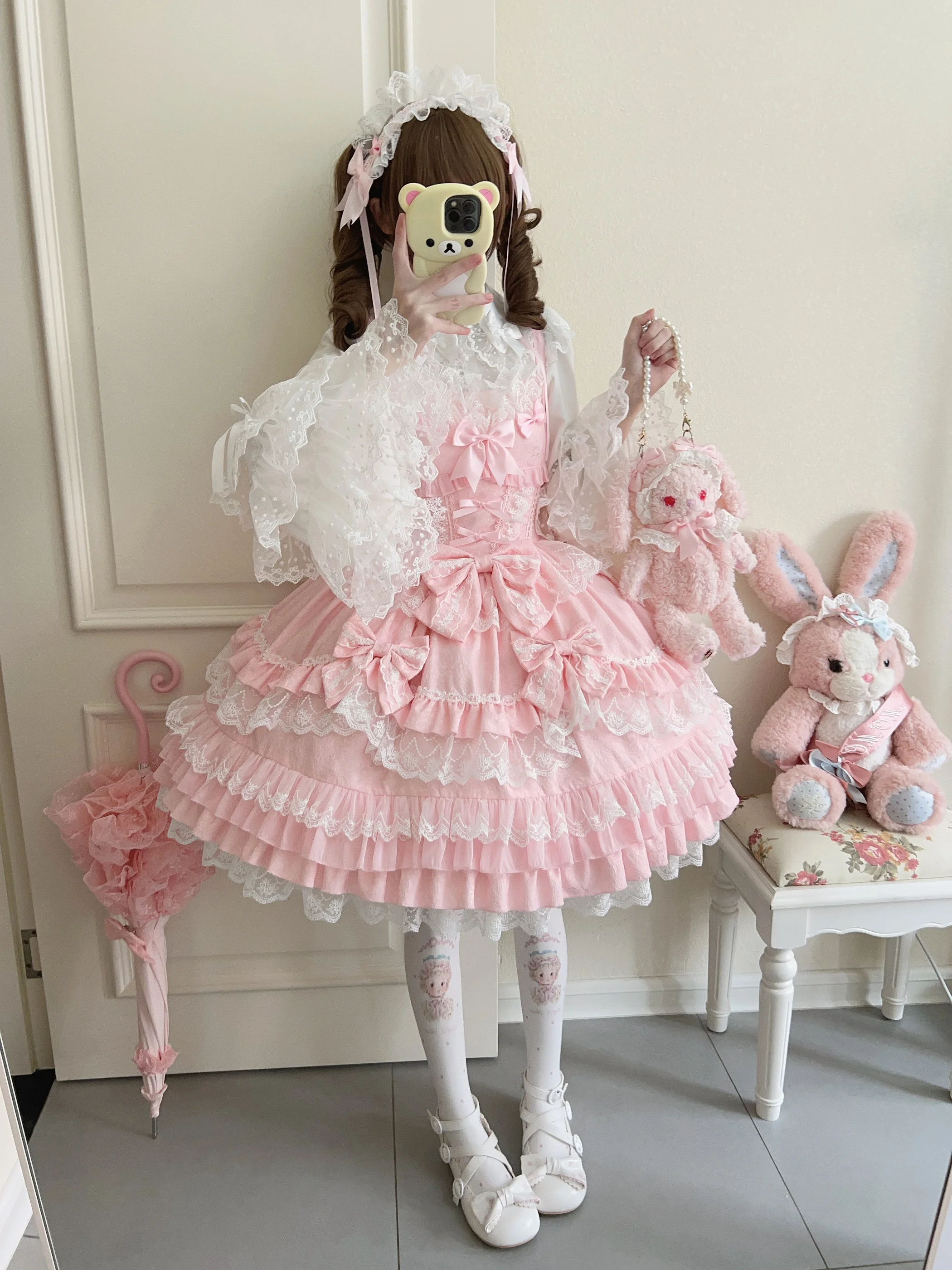 Original Design Lolita Dress Doll Sense Sweet Jsk Suspender Dress Princess Clothes Birthday Party Cute Back Bow Friends Gift lolita dress lolita suspender dress lolita cosplay costumes suspender dress lolita skirt lolita blouses