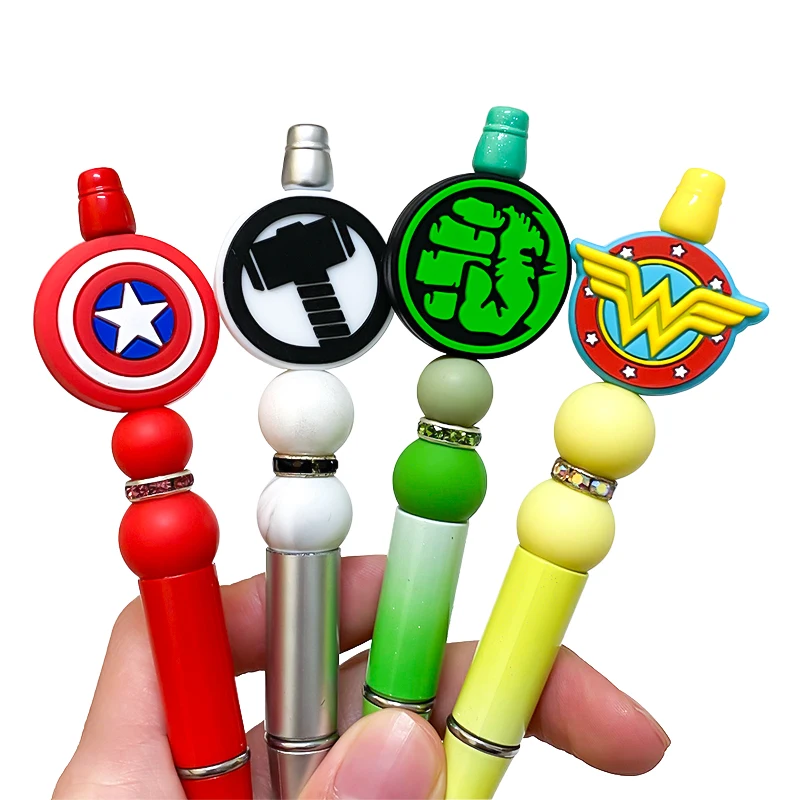 5pcs Marvel Cartoon Silicone Beads Mini Silicone Beads For Jewelry Making DIY Necklace Bracelet Jewelry Accessories