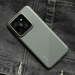 Ultra Slim Matte Geometric Hard Back Case with Frosted Stripes - Luxury Cover for Xiaomi Mi 15 Pro (Clear Gray)