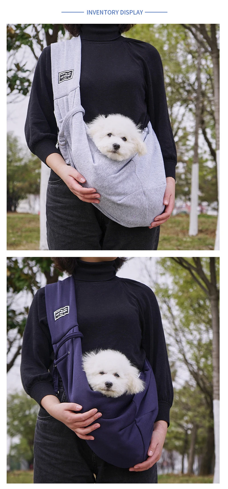 Cat Sling - Portable Pet Carrier Bag for Outdoor Travel, Comfortable Cotton Tote, Suitable for Cats and Puppies, Pet Carrying Supplies Included