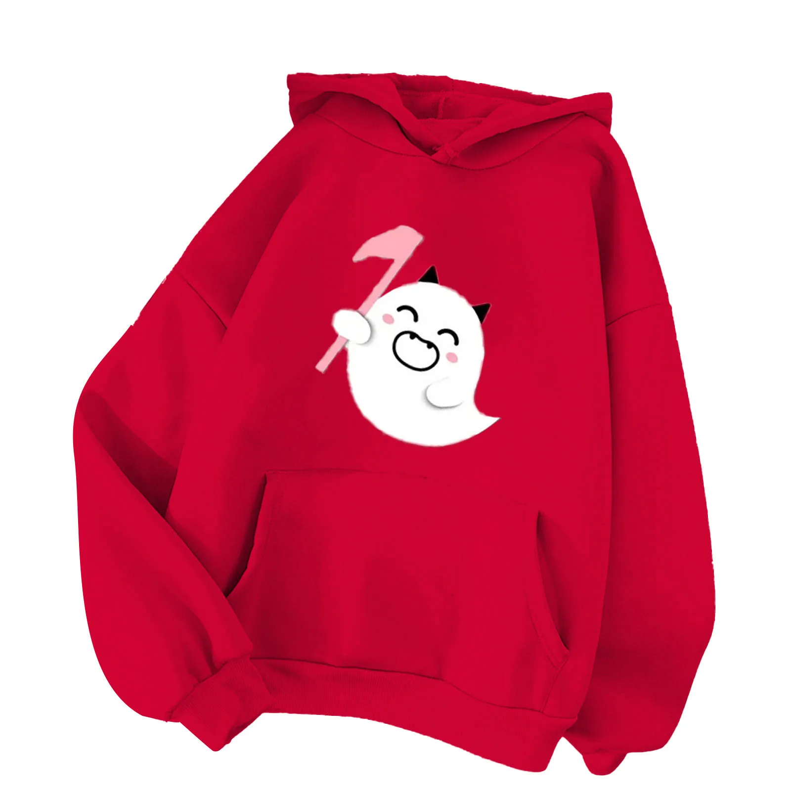 

Women'S Fashion Halloween Sports Pullover Hoodie Loose Padded Thickened Warm Casual Sweatshirt Y2k Hoodies Women Sweatshirt