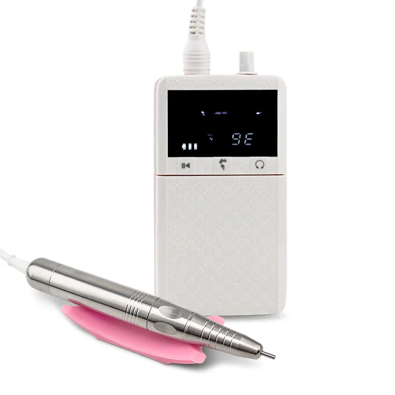 Nail Supplies for Professionals Silver Slim Brushless Handpiece Strong Power Rechargeable Nail Drill Machine Nail Efile 2
