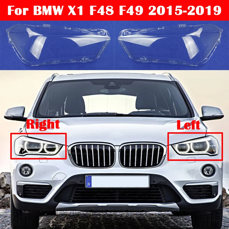 

Car Front Head Light Lamp Headlamp Lampshade Auto Shell For BMW X1 F48 F49 2015-2019 LED Headlight Cover Glass Lens Case
