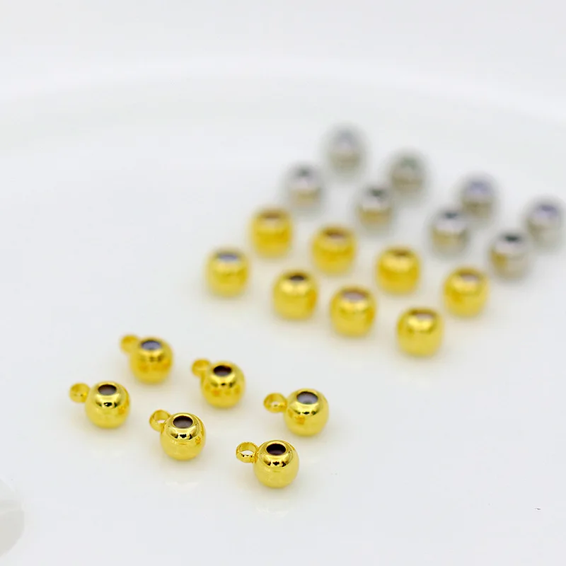 10 teile/los Metall Positionierung Einstellung Stopper Perlen Mit Ring Charms Anhänger Stecker Für DIY Halskette Schmuck Machen Liefert – Detail 6
