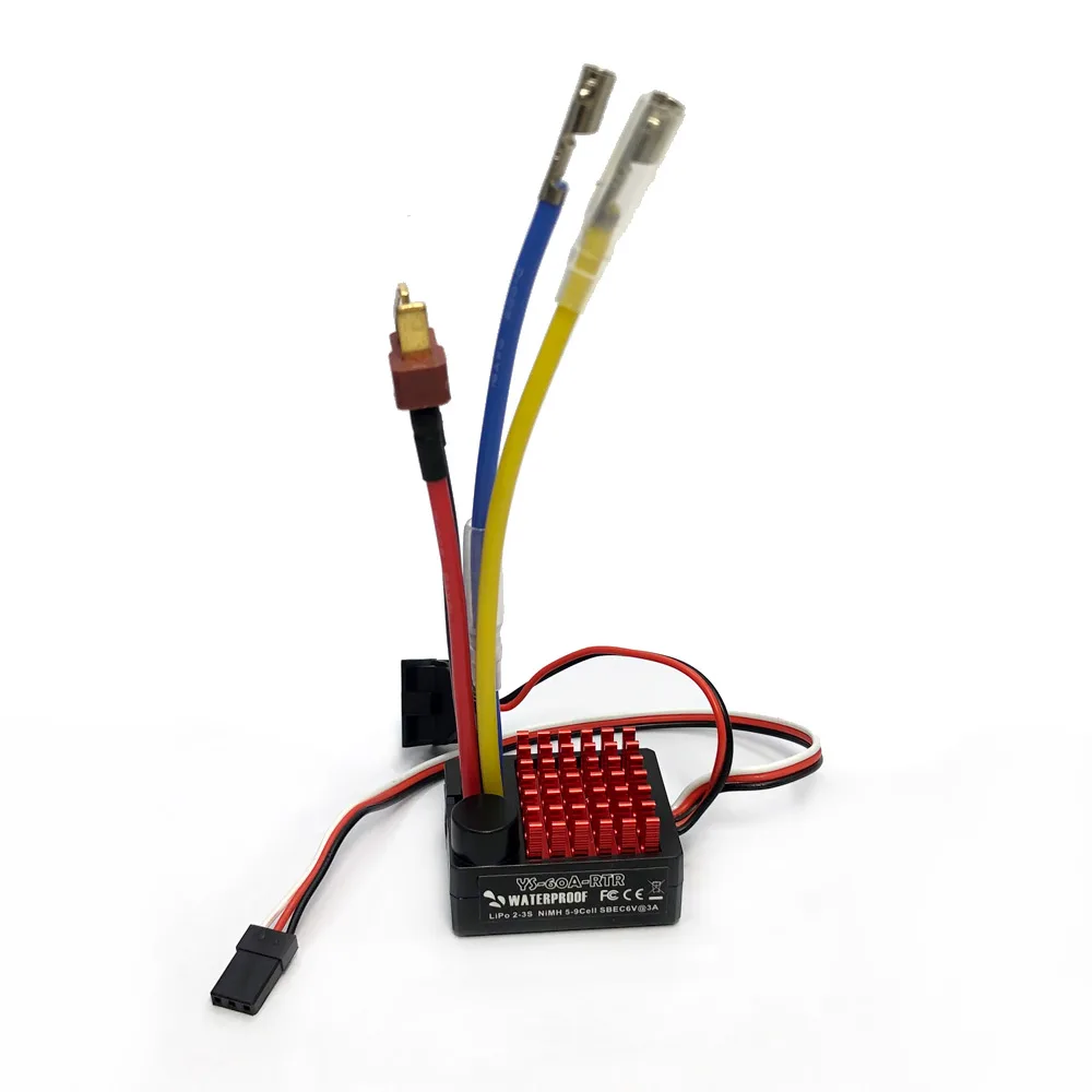 SCUD PRO-C 0U 赤　DEMO KYRC 60A Brushed ESC Speed Controller 6V 2A 360A for 1/10 RC