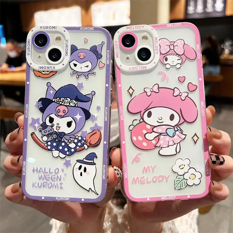 【iPhone16ProMax】 My Melody & Kuromi Case Cartoon Kuromi Melody Phone Case For iPhone 16 15 14 Pro Max
