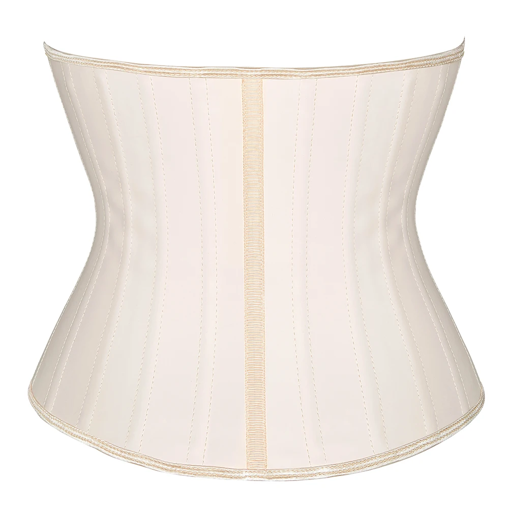 3 Hook And Eye 25 Steel Bones Latex Waist Trainer Fajas Girdle Sashes Waistband Plus Size Underwear Corselet