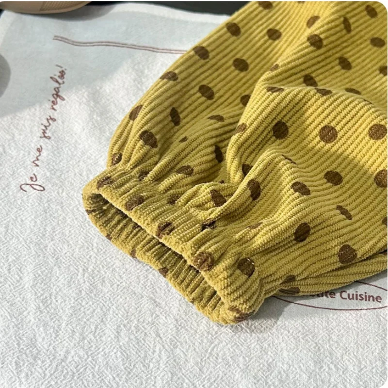 Frühlingsbedruckte Freizeit-Sweatpants 1-7 Jahre Kinder Mädchen Jungen Cordhose Lockeres Ballonbein-Design Weiche Kinderhose Kleidung – Detail 16
