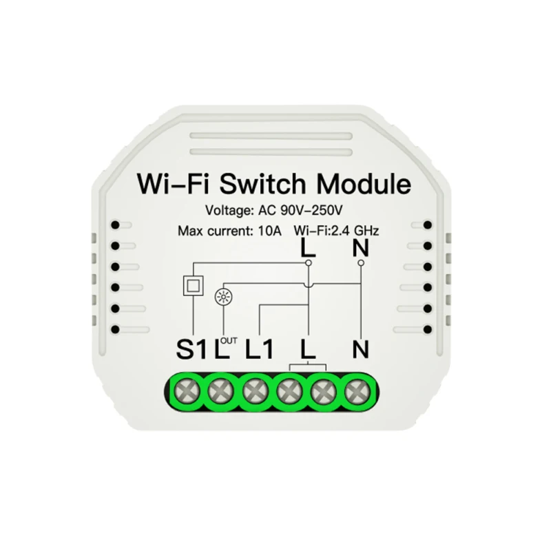 

Smart Home Wifi Switch Work With Tuya Alexa Home 90-250V WiFi Switch Module Breaker Module Smart Remote Cnotrol