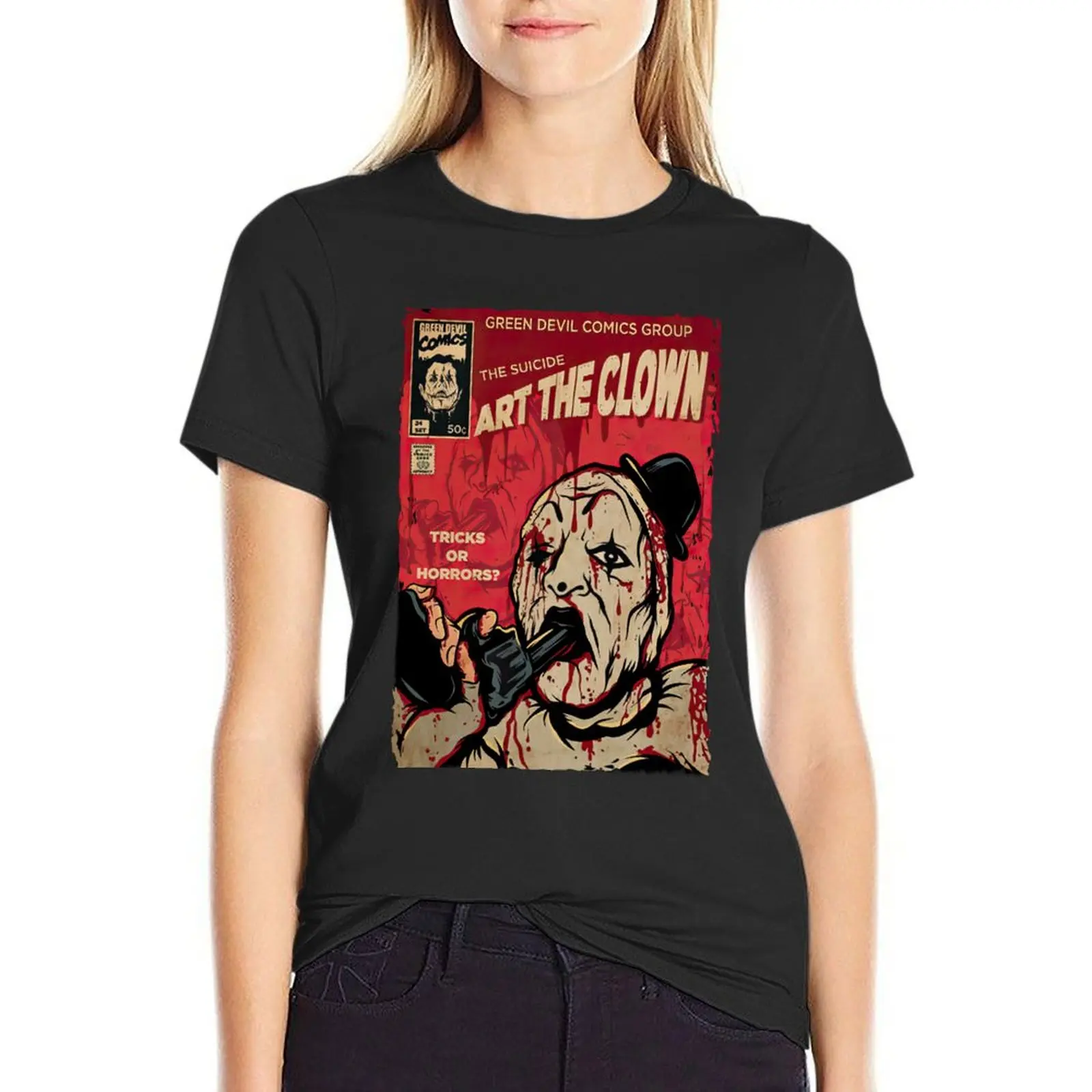 

Terrifier Mister Nice Clown T-shirt summer tops Aesthetic clothing Blouse Women tops