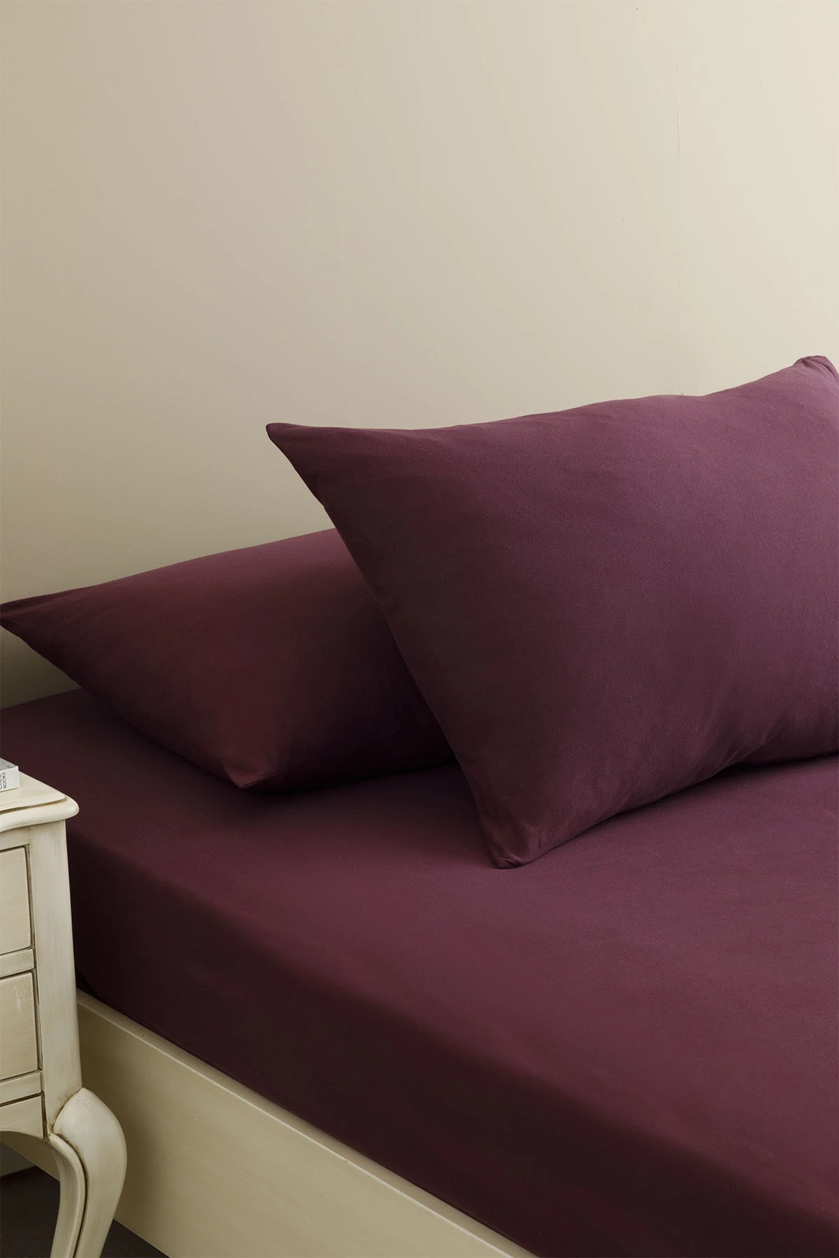 Sábanas ajustadas de de sábanas de 180x200 Cm, liso, Borgoña y cereza|Hoja| - AliExpress