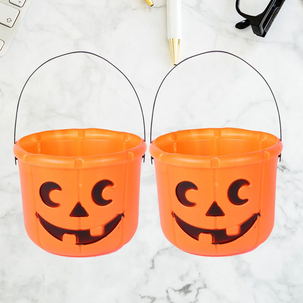 

2 Pcs Pumpkin Child Halloween Lantern Lights Portable Decorations LED