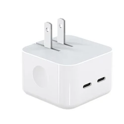 40W Dual USB-C Foldable Wall Charger with EU/UK/US Plugs (US Plug)