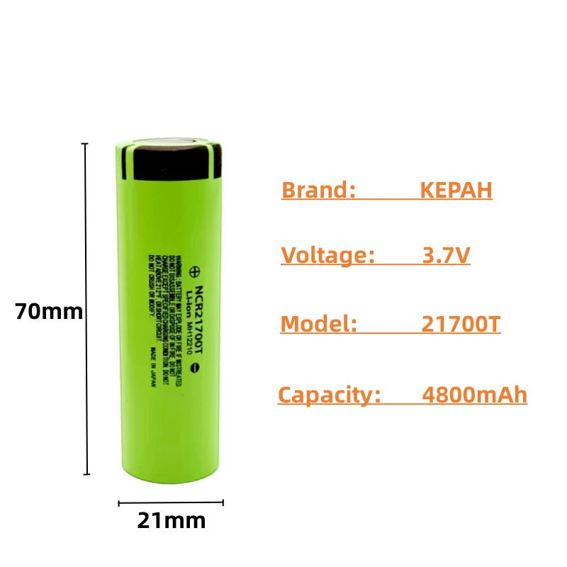 Rechargeable Lithium Batteries Power Tool Battery 21700 Battery Rechargeable Battery 3.7V 4800mAh 50A Power Li-ion High Discharge Batteries for Electrical Tools+charger