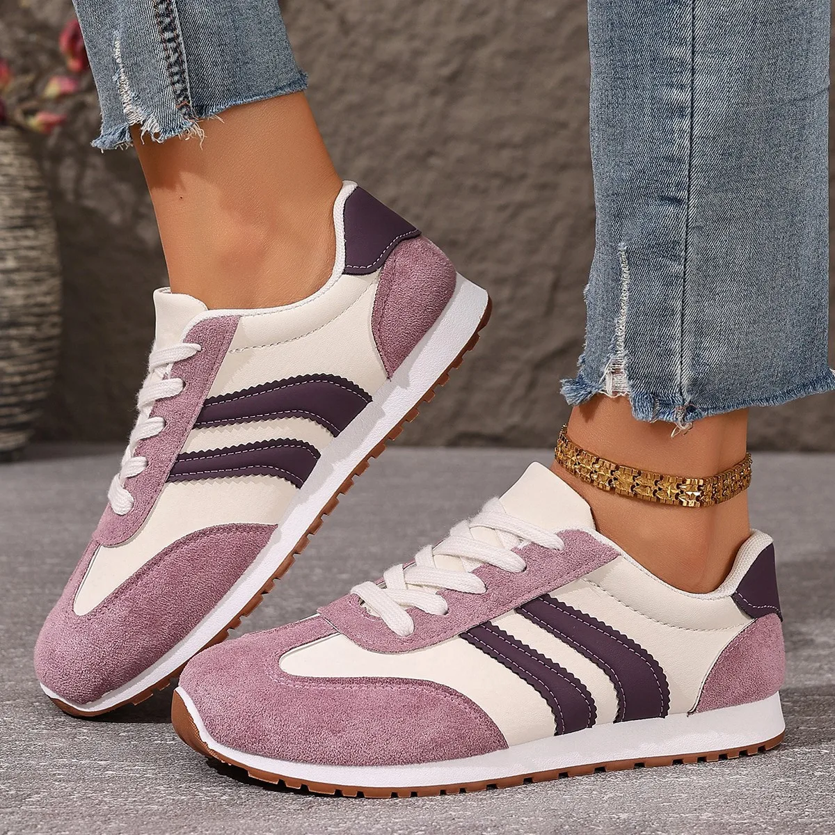 Women's Casual Lightweight Breathable Sport Shoes 2025 Spring Autumn New All-match Running Sneakers Zapatos De Mujer