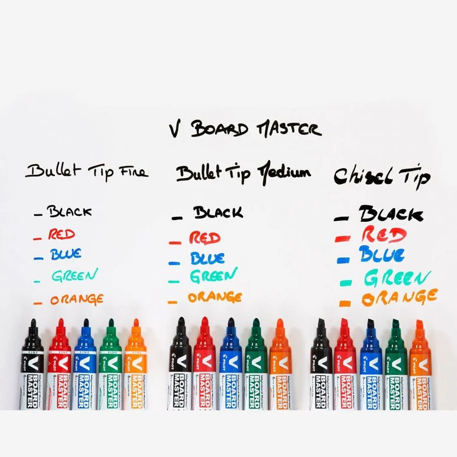 Japanese Stationery Pilot Whiteboard Markers Erasable Refillable Liquid Ink Pen V Board Master School Teacher Office Supplies 5PC white marker pens pen marker marker pens whiteboard pens dry erase markers