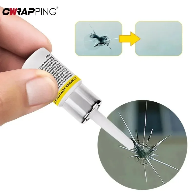 Kit per la riparazione dei vetri dell'auto, crepe delle finestre, rimuove i graffi, set per il recupero delle crepe del parabrezza, per automobili, camion, motocicli, riparazione rotta