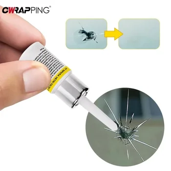 Kit per la riparazione dei vetri dell'auto, crepe delle finestre, rimuove i graffi, set per il recupero delle crepe del parabrezza, per automobili, camion, motocicli, riparazione rotta