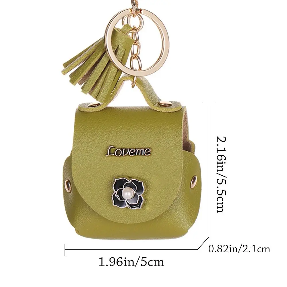 Mini Keychain Coin Wallet Soft Leather Purses Housekeeper Cute Pouch Portable High Quality Key Pendant Storage Bag for Men Women Coin Purse