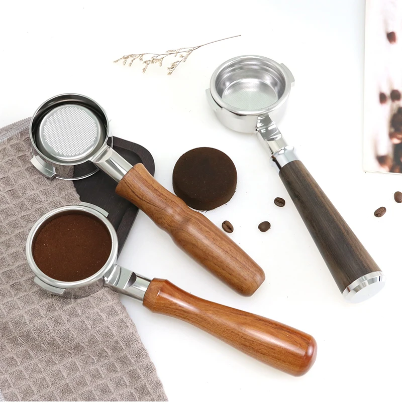 Kaffee bodenloser Sieb träger 58mm Edelstahl mit 2-Tassen-Korb für Brevi lle Bes920 980 990 Espresso Barista Zubehör – Detail 9