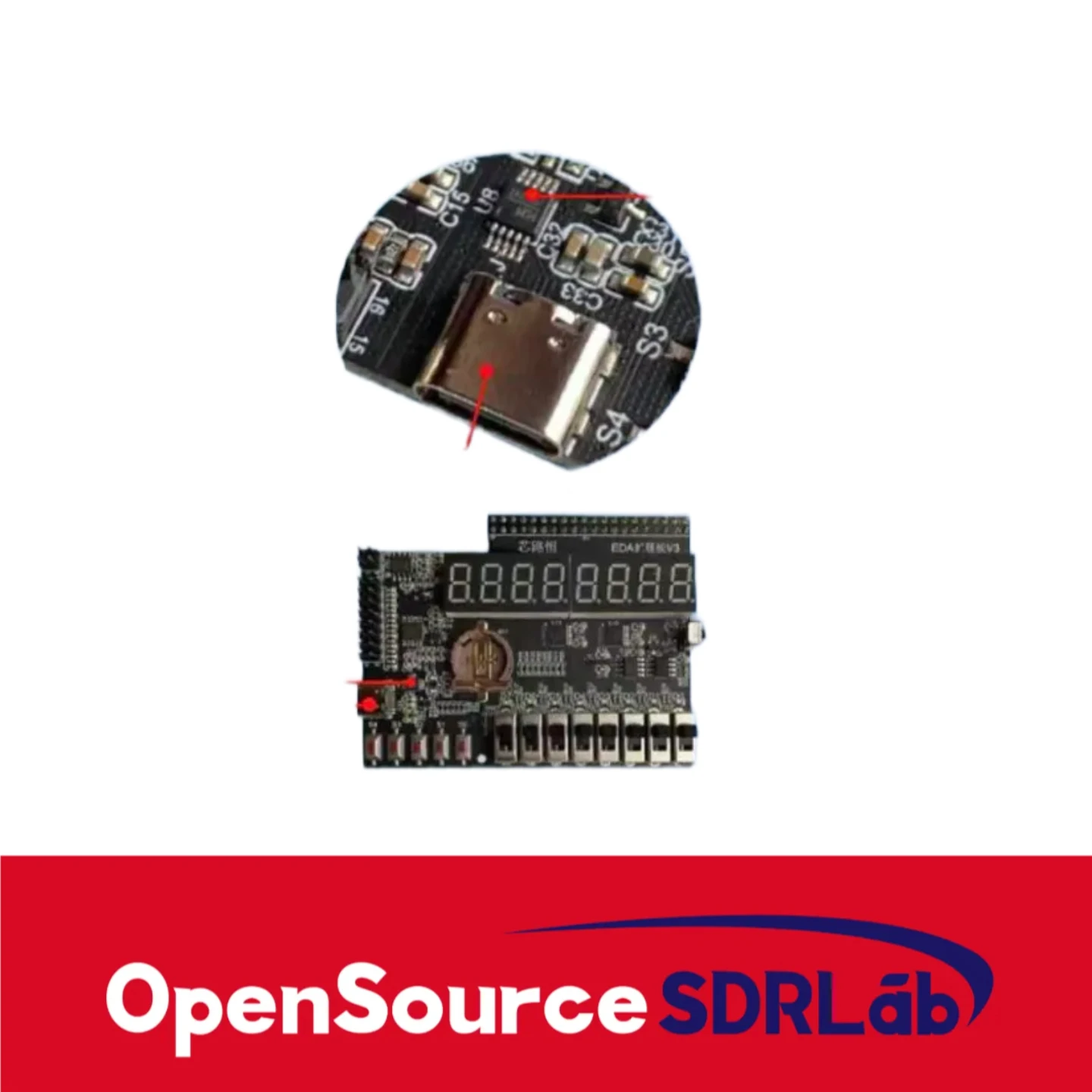 OpenSourceSDRLab EDA Development Board ZYNQ0 Multifunctional FPGA Expansion Modu
