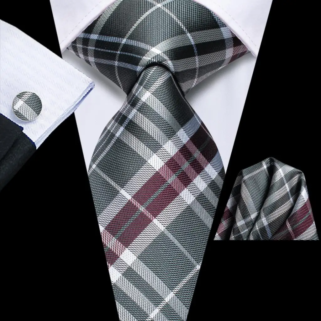 Corbata Para Hombre Clásica, Ancha De 8 Cm, Diseño A Rayas Y Cuadros Azul-plata - Talla única Ideal Para Ocasiones Formales Y De Trabajo