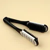 Pro Hairdressing Straightener Nylon Hair Straightening Double Brushes V Shape Comb Clamp Not Hurt Styling Tools DIY Home 4