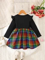 Robe de printemps et d'automne pour filles, motif cœur, tissu côtelé confortable, robe de princesse décontractée pour enfants de 1 à 8 ans 3