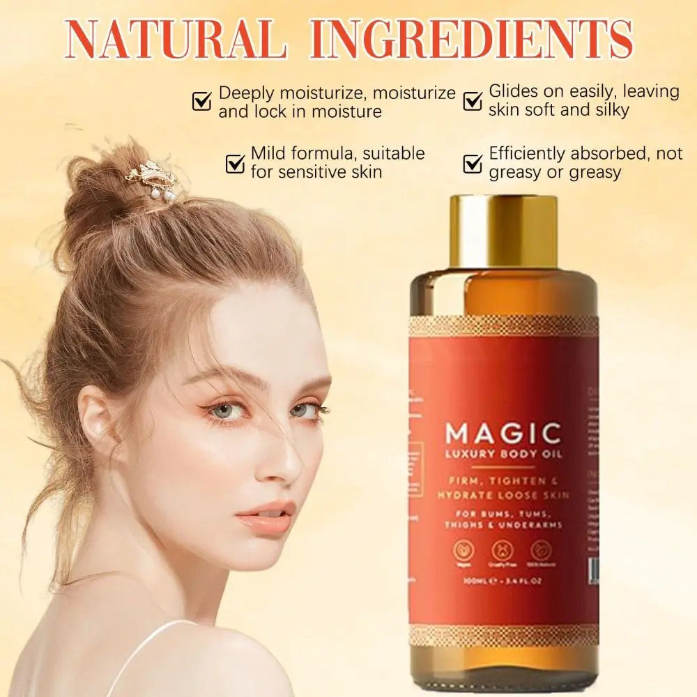 100ml Plumps Magic Body Oil Firms Hydrates Skin Magic Body Firming Oil Chest Thighs Tightens Moisturizer