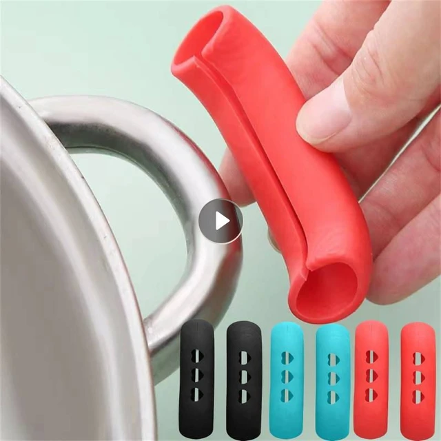 1 Pair Of Silicone Handles Gel Anti-scalding Non-slip Silicone Pot Handle  Cover Heat Insulation Handle Cover Kitchen Accessories - AliExpress
