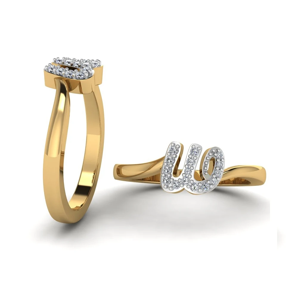 

Custom S925/10K/14K/18K Gold/PT950 Initial Rings Custom Fine Jewelry