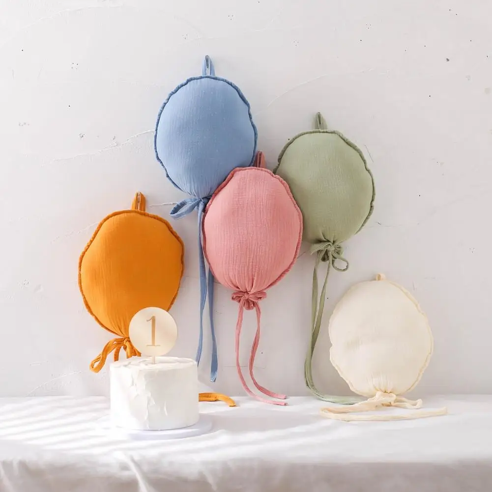 Cloth Balloon Ornament Soft Cloth Balloon Wall Hanging Decoration for Room Kids Bedroom Fabric Ornament Pendant for Newborn Baby 4