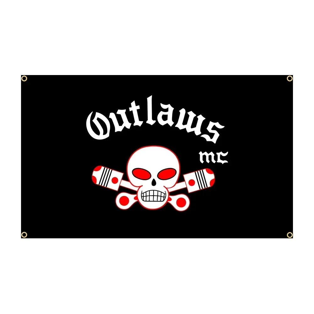 

90 x150cm 3x5ft MC Flag Polyester Printed Racing Motorcycle Banner For Decor Flag Decor,flag Decoration Banner