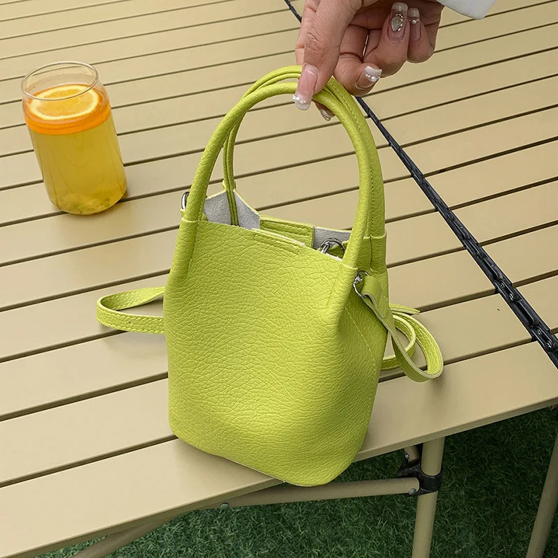 Handbag Bucket Bag Fashion NEW Ladies Shoulder Bag Solid Color All-match Simple Style Casual Travel Crossbody Bag Small Mini Bag