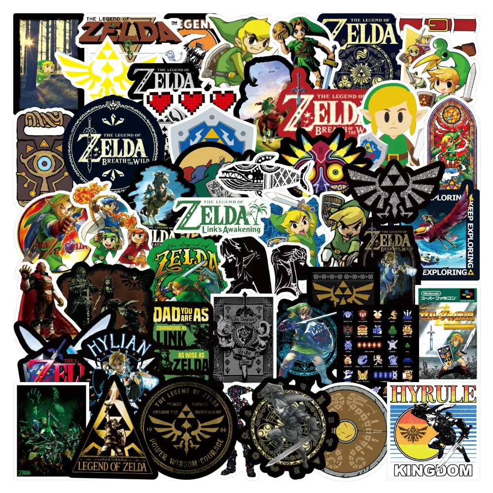 Cartoon Stickers Anime Stickers Decorative Stickers Colorful Stickers Car Sticker Decal 50pcs The Legend of Zelda Graffiti Sticker