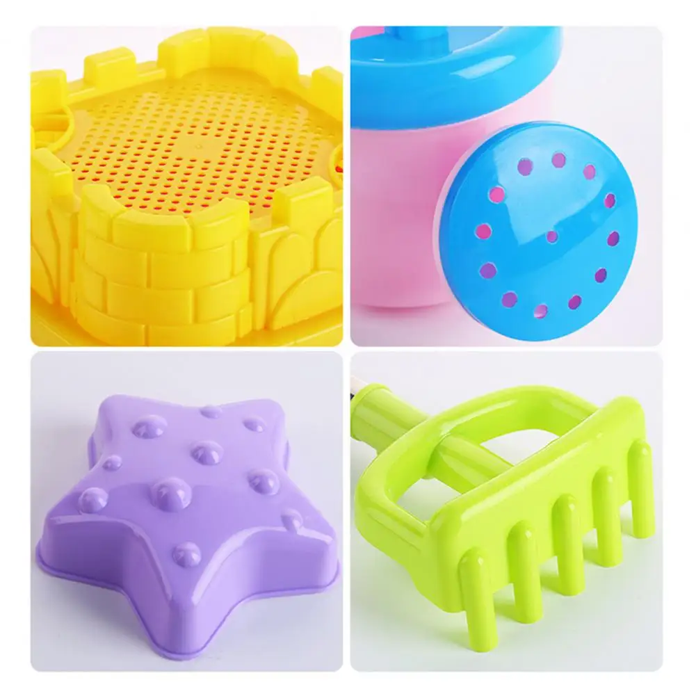 

6Pcs/Set Funny Sand Shovel Toys with Bucket Beach Toys Mold Hand-eye Coordination