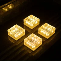 Solar Brick Lights Outdoor,  Landscape Path Lights, Solar Ground Lights  Party Outdoor Waterproof, Ice Rock Cube Lights 1