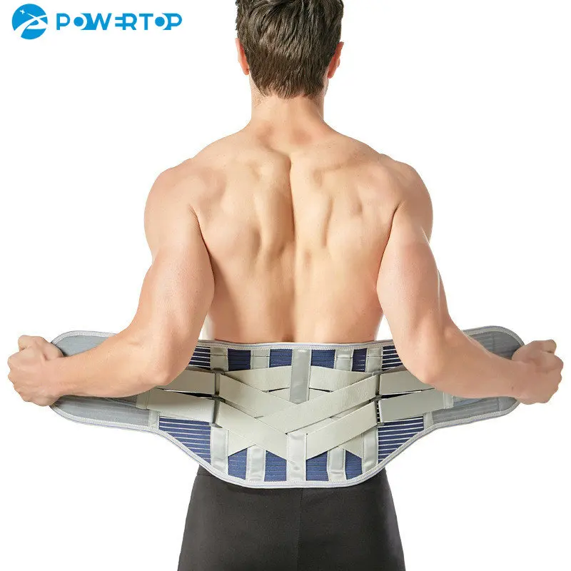 

Lumbar Back Support Belt Disc Herniation Orthopedic Waist Support Brace with Removable Double Pull Strap Pads And Steel Splints