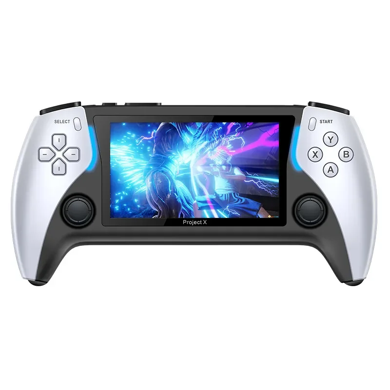 

The New Project X 4.3-Inch High-Defintion Ips Screenhandheld Game Console Supports Ps1 Arcade Hd Output For Two-Player Battle