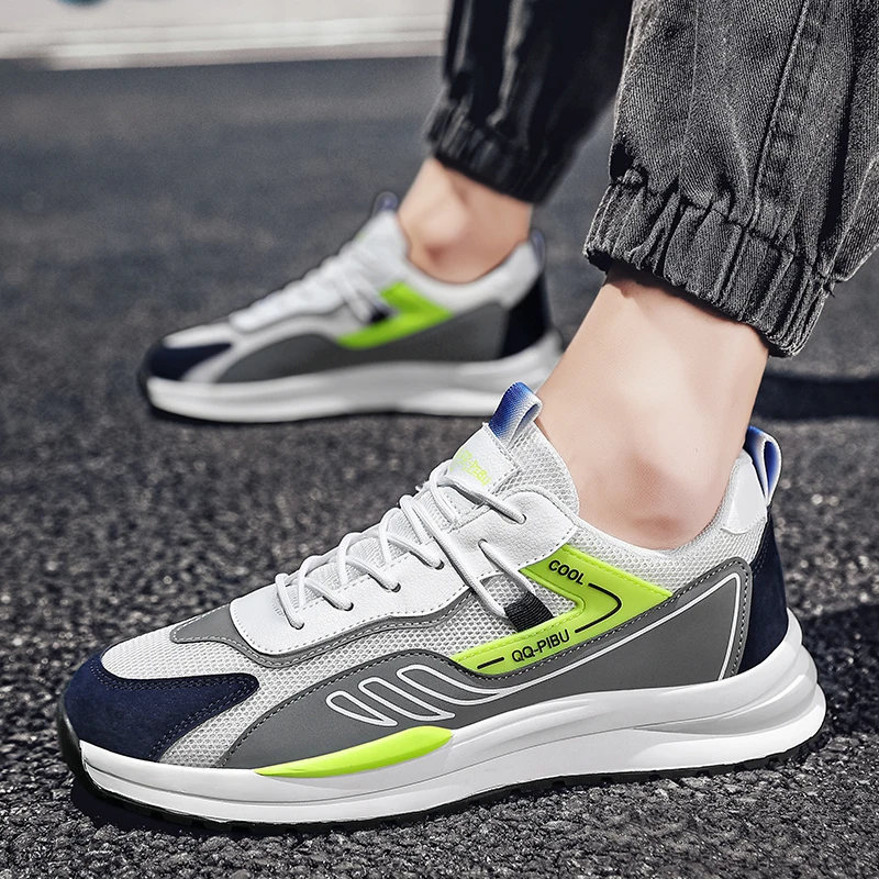 deportivas de goma para hombre, vulcanizados con cordones, transpirables, a la moda, de verano| | - AliExpress