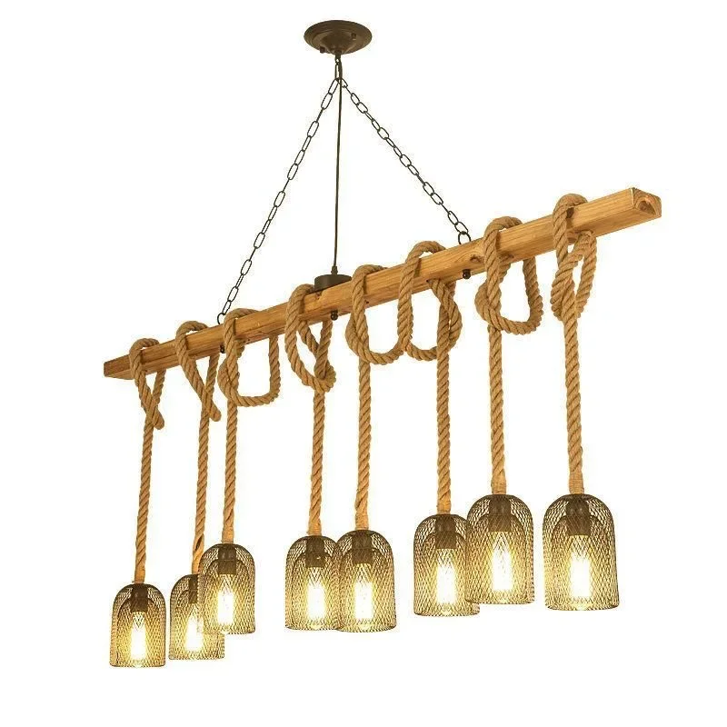 SAMAN American Country Pendant Lamp Retro Creativity Plant Music Restaurant Cashier Counter Bar Cafe Milk Tea Shop Chandelier 6
