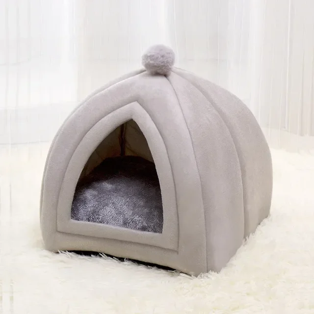 Cat Nest Autumn And Winter Warm Yurt Semi-closed Cute Cat Villa Dog Nest Can Be Opened And Washed Pet Nest 3
