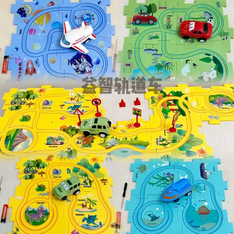 Puzzles for Kids DIY Assembly of Electric Tram Automatic Track City Scene Construction of Puzzle for Kids 2