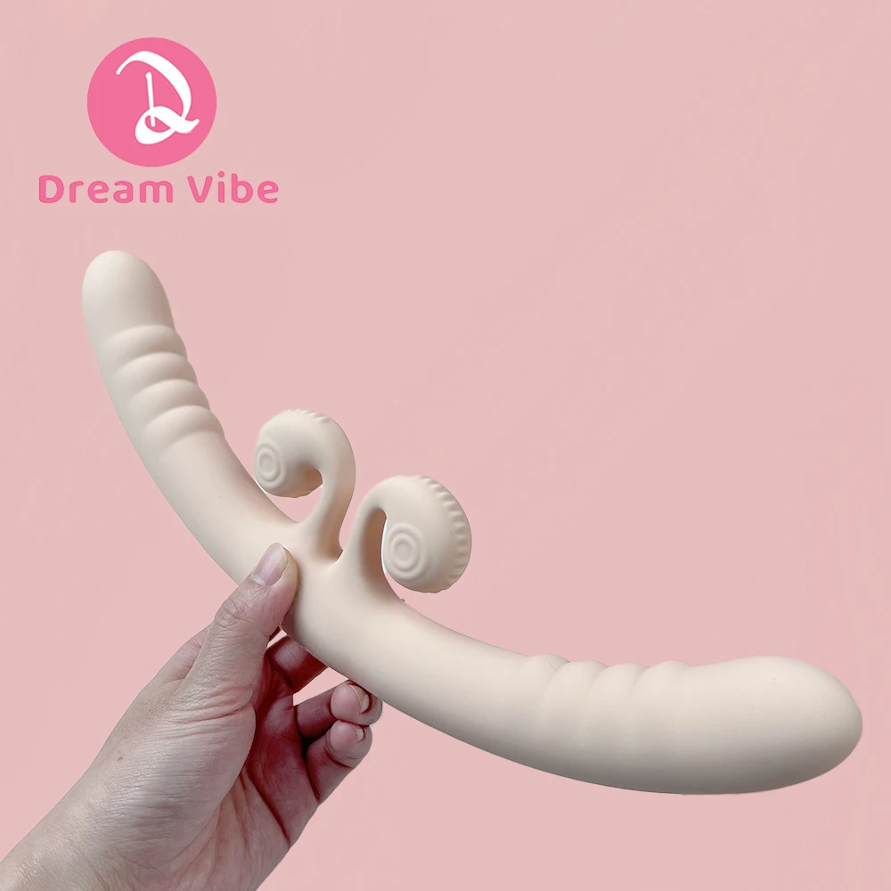 Double Dildo Vibrator 10 Vibration Modes Anal Massager For Women_voghion.com