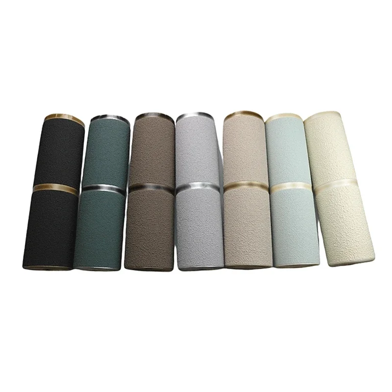 

9.5m3D Striped Living Room Bedroom TV Background Wall Stickers Roll Modern Buckskin Velvet Wallpaper Nonwoven Fabric