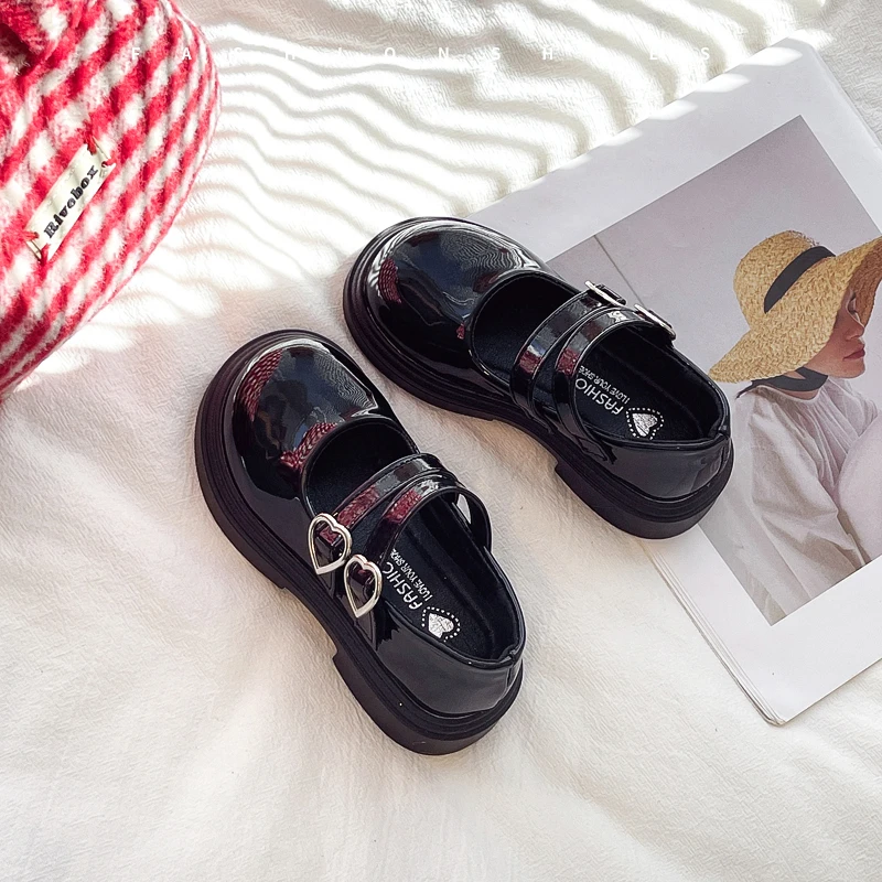 New Girls Princess Mary Jane Shoes Spring Autumn Kids Fashion Leather Shoes Wine Red Sweet Children Causal School Catwalk Shoes