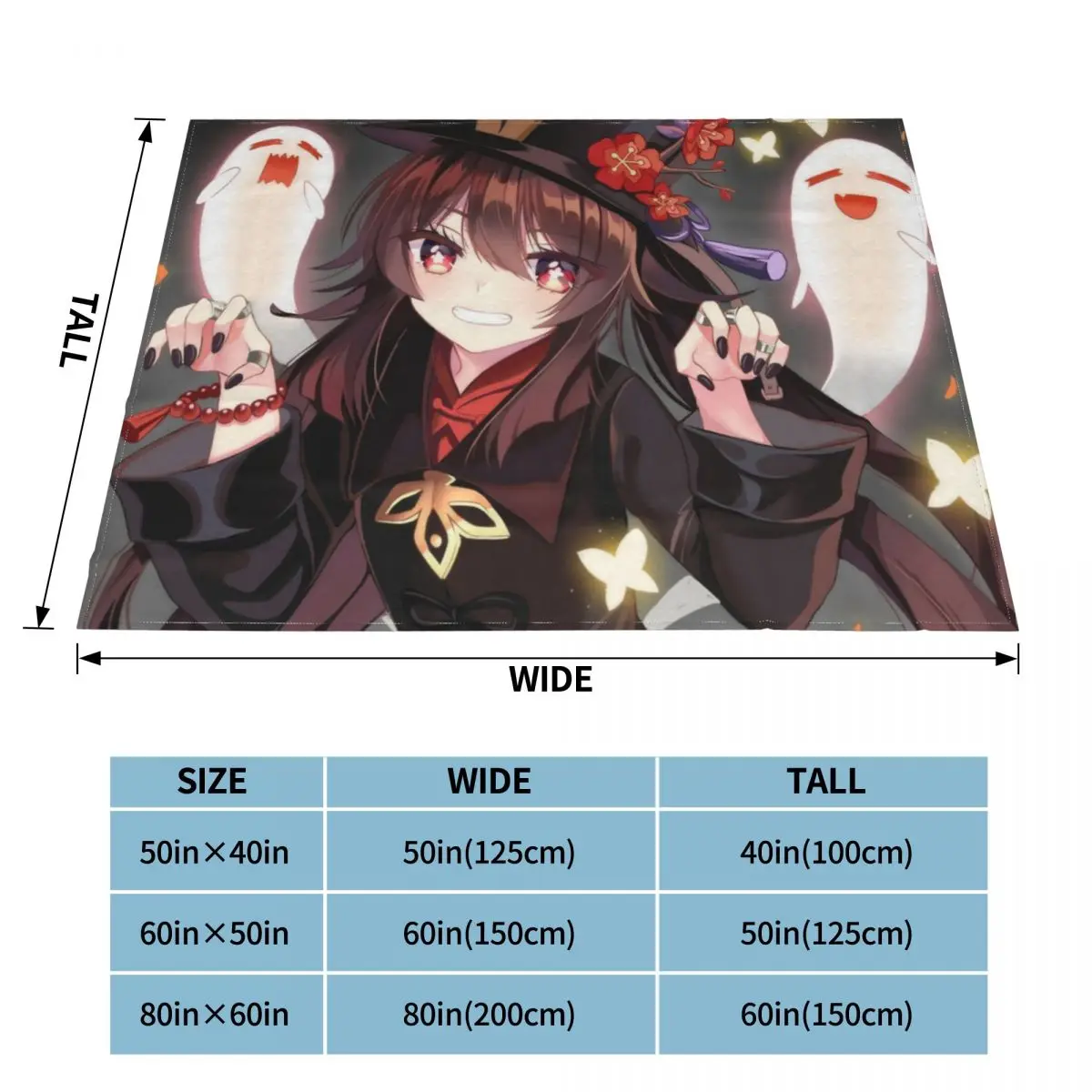 Hu Tao �ս� ����Ʈ �ö��� ���, �Ϳ��� waifu ���� �ִϸ��̼� �м� ������ ��� Ȩ ȣ�� ���� 125x100cm ���� ����