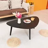 Wood Coffee Table Small Oval Coffee Tables Mid Century Modern Chic for Small Spaces Living Room Rustic Boho Accent 3
