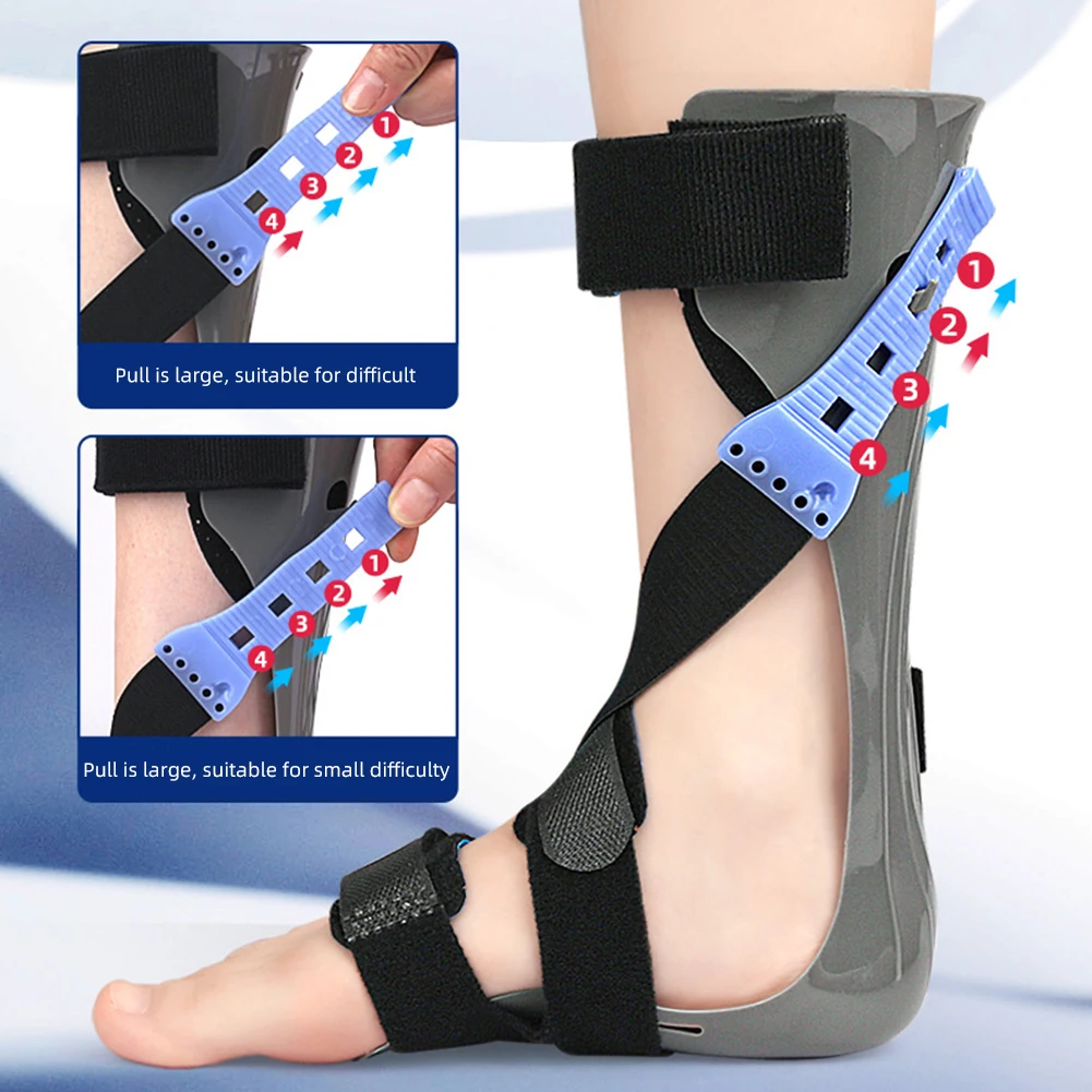 Adjusted Afo Foot Drop Brace Splint Ankle Foot Orthosis Walking with Shoes or Sleeping for Stroke Hemiplegia 1Pcs